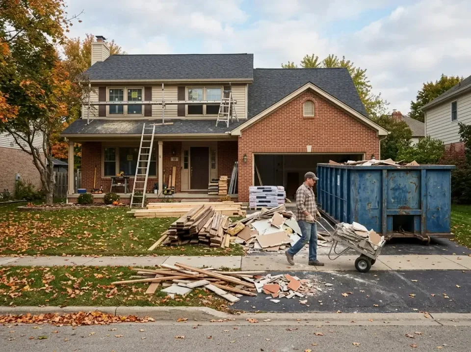 home-renovation-debris-cleanup-001(1) — detailed close-up, Residential and Commercial Roll-Off Dumpster Service in Pelham