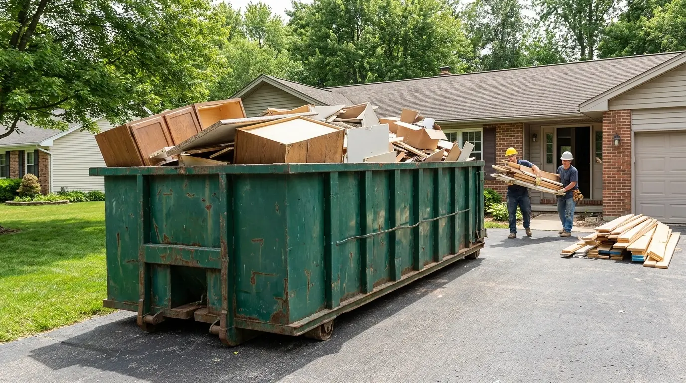 Dumpster Rental Service in Kerman, CA — completed project